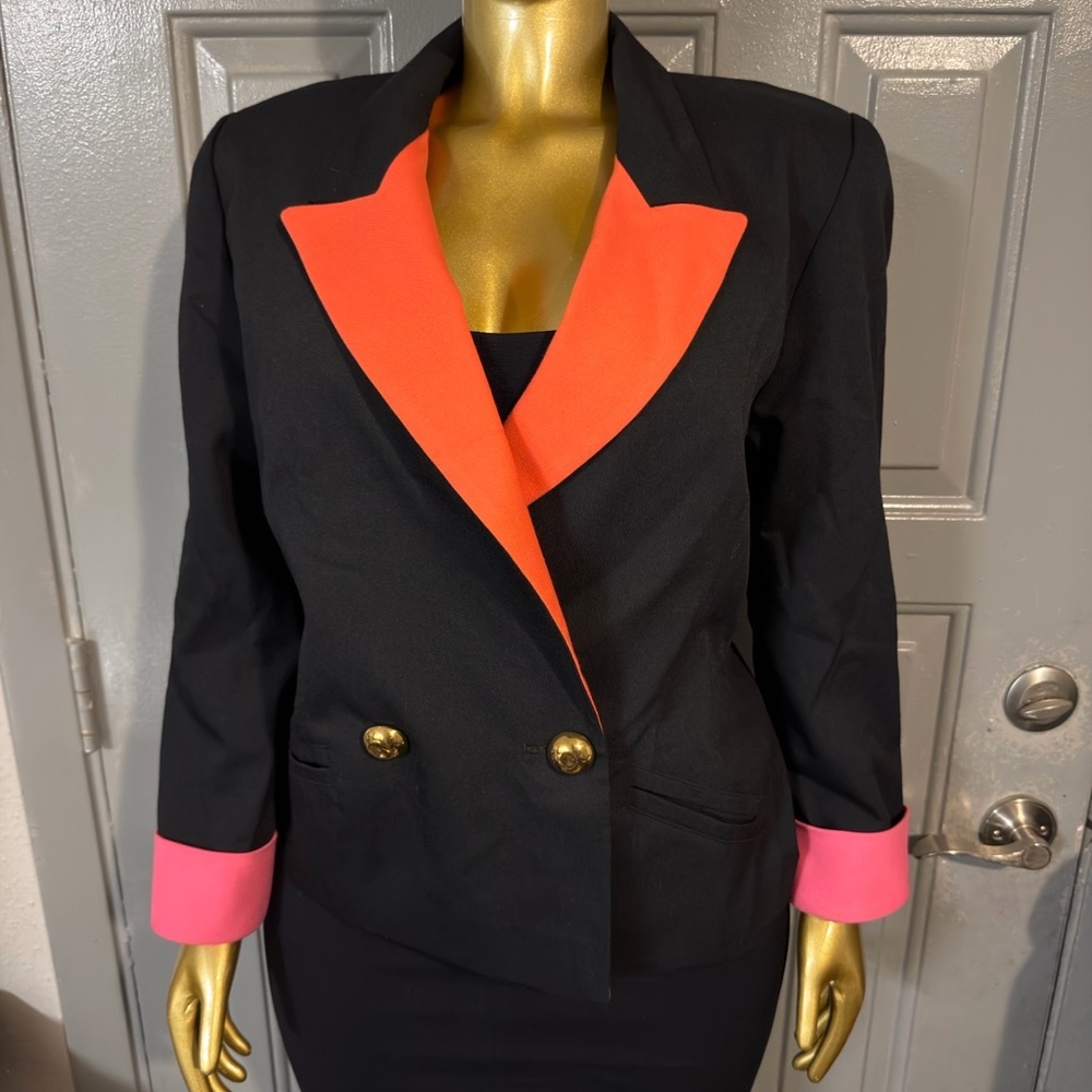 Black and Pink Women's Blazer